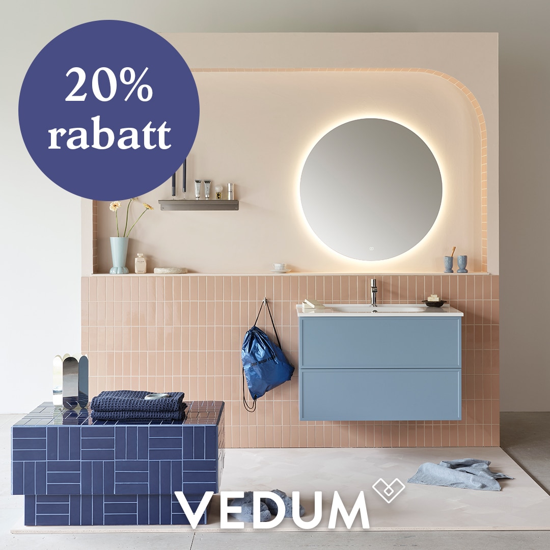 VEDUM Badrum och tvättstuga. Kampanj 20% rabatt<br />